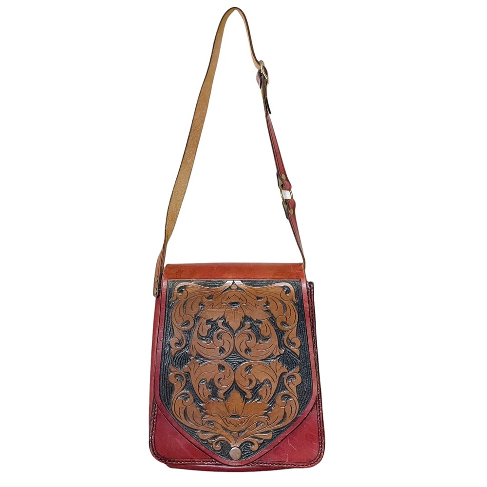 ♦️Vintage♦️Rare Genuine Leather Crossbody Purse - Picture 2 of 4